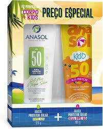 KIT PROT ANASOL F50 120G + F50KIDS 100G