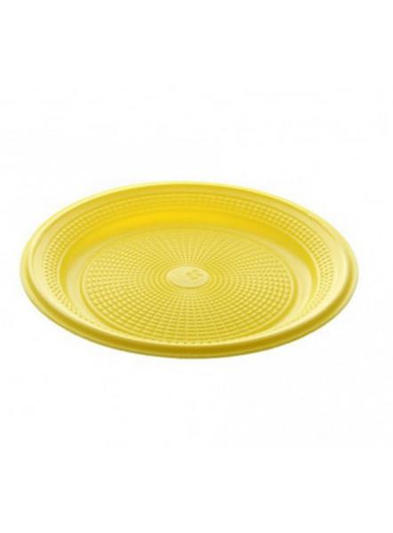 PRATO DESCARTAVE JUNCO AMARELO 15CM 10UN