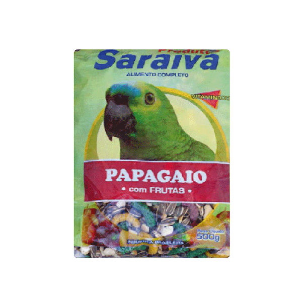 RACAO SARAIVA 500G FOLIAO PAPAGAIO