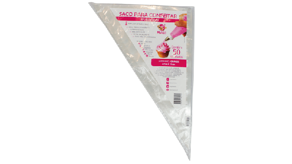 SACO CONFEITAR DESCARTAVEL GRANDE 50 UN