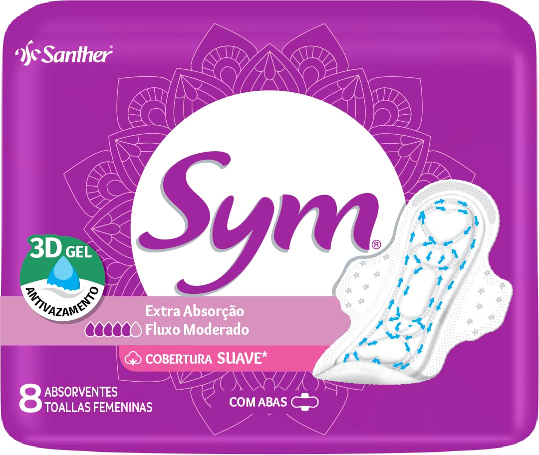 Absorvente Sym Premium Suave com Abas