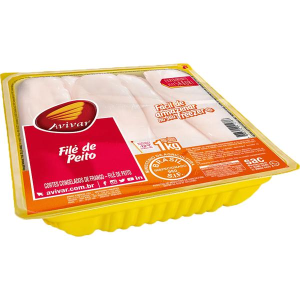 Filé Peito Avivar Fatiado Congelado Bandeja