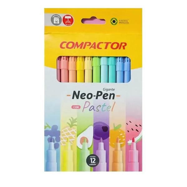 HIDROGRAFICA NEO PEN GIGANTE C/12 CORES PASTEIS