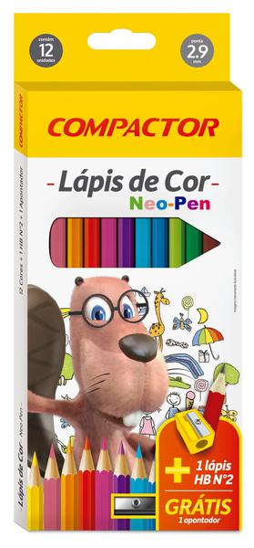 Kit Lápis de Cor Neo-Pen Madeira 12 Cores