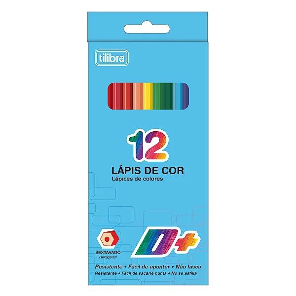 Lápis de Cor Sextavado D+ 12 Cores