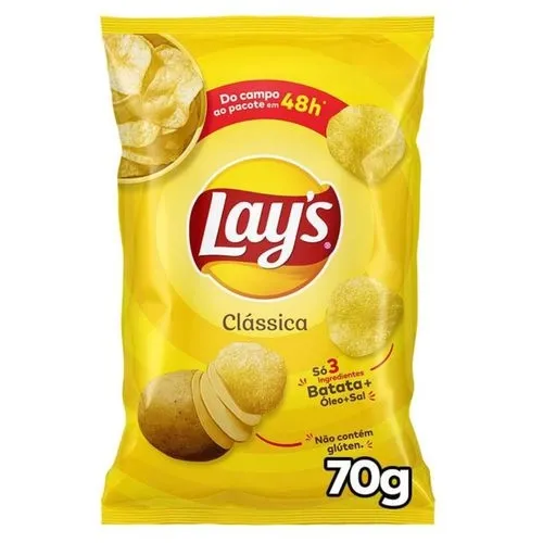 BATATA CHIPS CLASSICA LAYS 70G