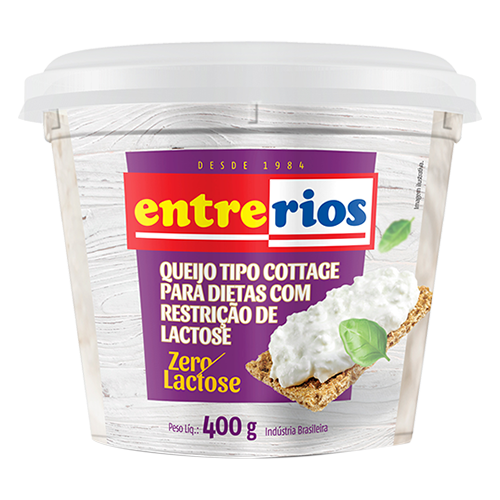 QUEIJO COTTAGE ZERO LACTOSE ENTRE RIOS 400G