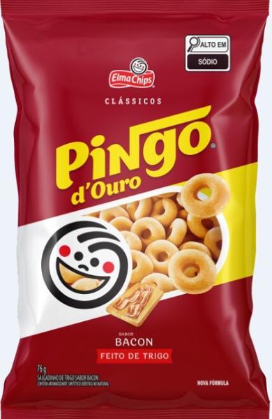 SALGADINHO PINGO D OURO BACON ELMA CHIPS FILE 76G