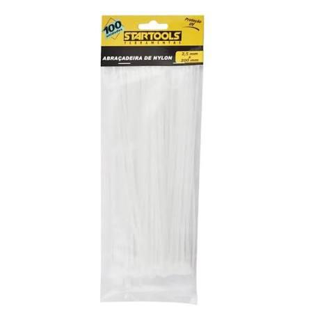 ABRACADEIRA NYLON BRANCA STARTOOLS 3,6X150MM 100UN