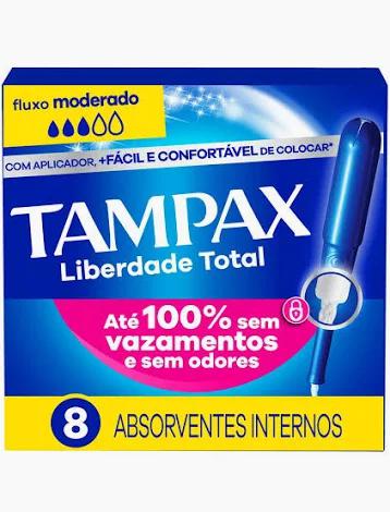 ABS INTERNO TAMPAX FLUXO MODERADO 8UND