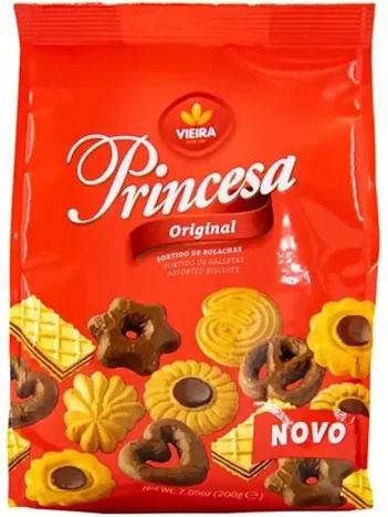 BISCOITO VIEIRA PRINCESAS 150G CHOC AO LEITE
