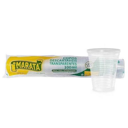 COPO MARATA DESC 100UN 200ML TRANSP