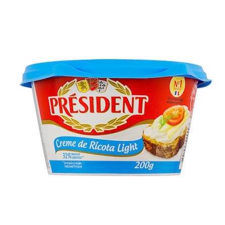 CREME RICOTA PRESIDENT 200G LIGHT