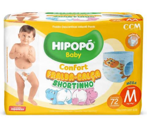 FRALDA HIPOPO DESC SHORTINHO MEGA M 72UN