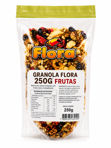 GRANOLA FLORA 250G FRUTAS
