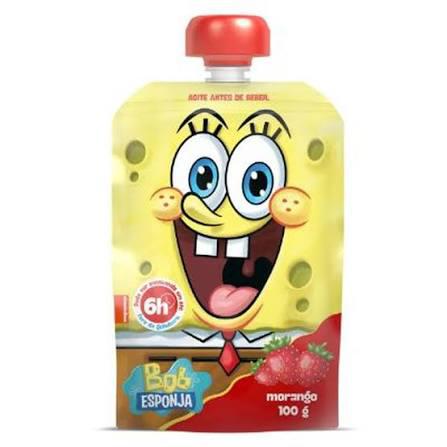 IOG BATAVO POUCH BOB ESPONJA 100G MORANGO