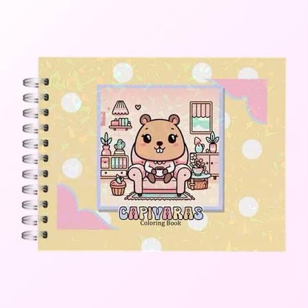 LIVRO COLORIR OFICIO SMART 40FLS CAPIVARA CUTE