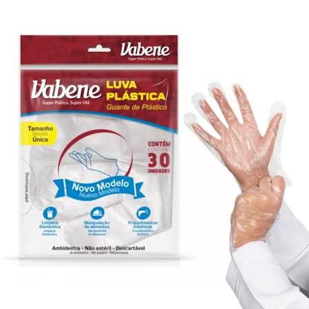 LUVA DESC PLASTICA C/ 30 VABENE