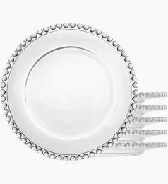 PRATO SOBREMESA LYOR CRISTAL CORACAO 20CM R1504