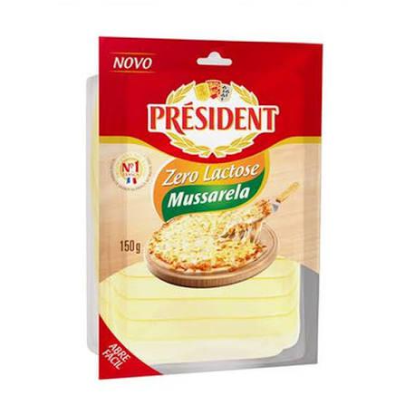 QUEIJO MUSSARELA FATIADO PRESIDENT 130G ZERO LAC