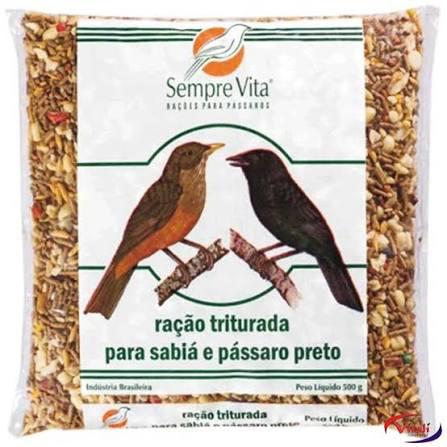RACAO SABIA/PASSARO PRETO 500G PRA AVES