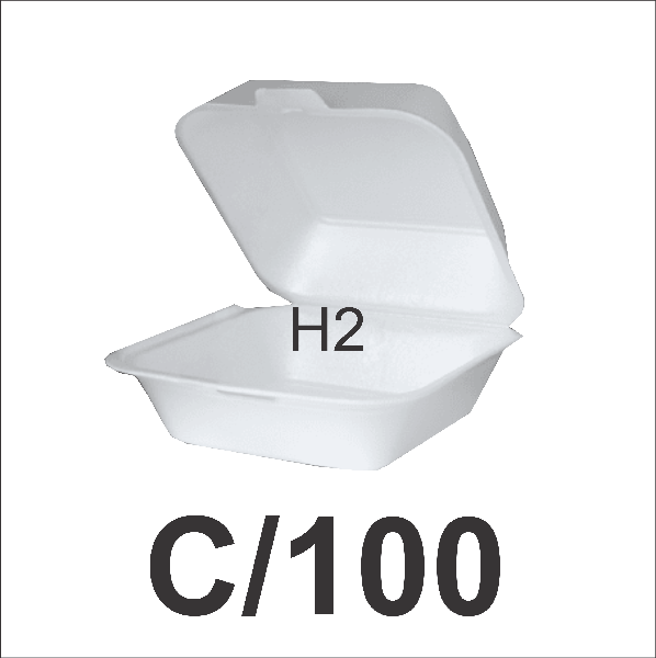 HAMBURGUEIRA H2 BRANCA C/100