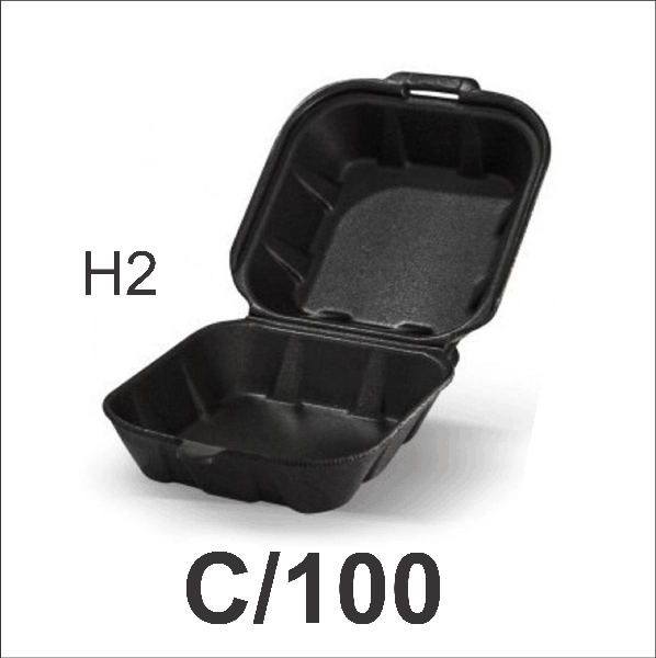 HAMBURGUEIRA H2 PRETA  C/100