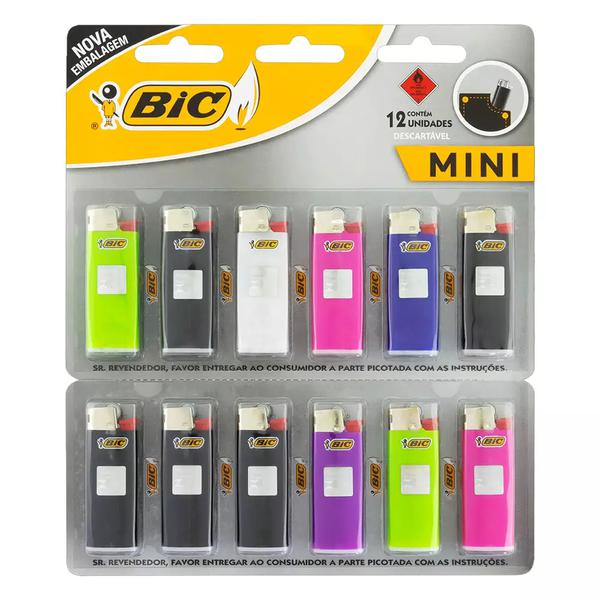 ISQUEIRO BIC MINI CARTELA C/12