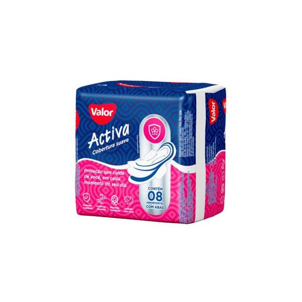 ABSORVENTE ACTIVA GEL VALOR C/ABAS SUAVE