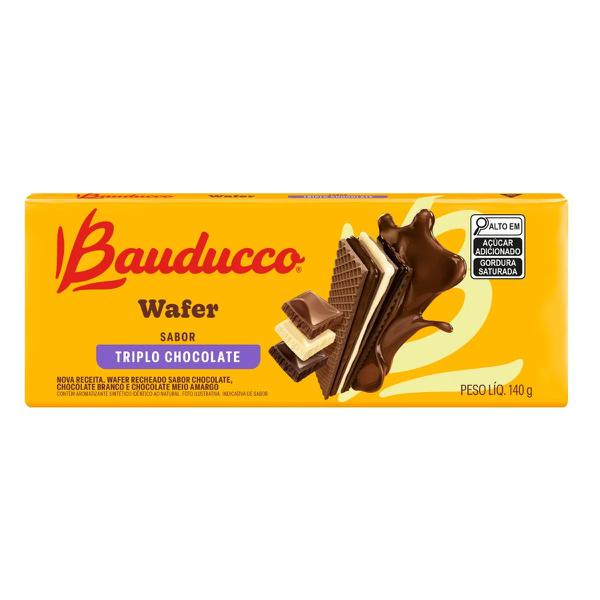 BISCOITO WAFER BAUDUCCO TRIPLO/CHOCOLATE
