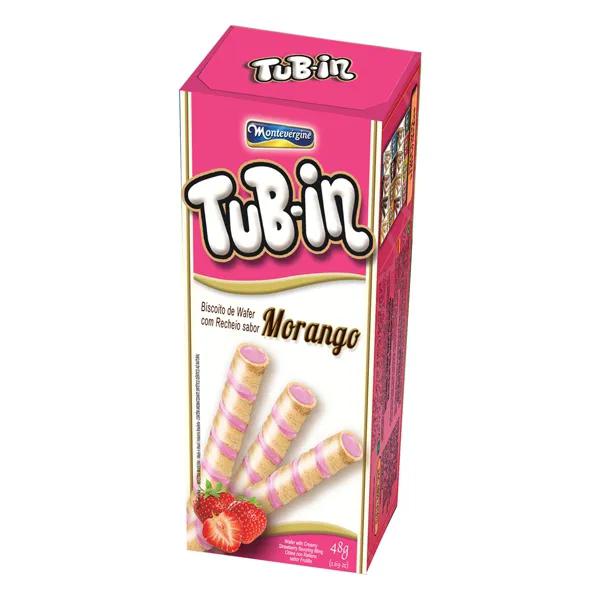 BISCOITO WAFER TUB IN MORANGO