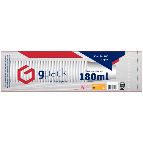 COPO DESCARTAVEL GPACK 180ML
