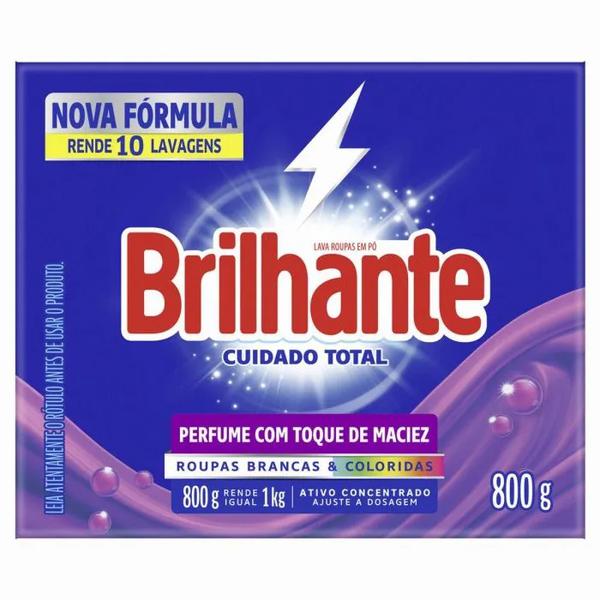 DETERGENTE EM PO BRILHANTE CUIDADO TOTAL CAIXA