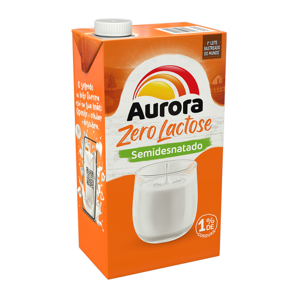 LEITE UHT AURORA SEMI 0 LACTOSE