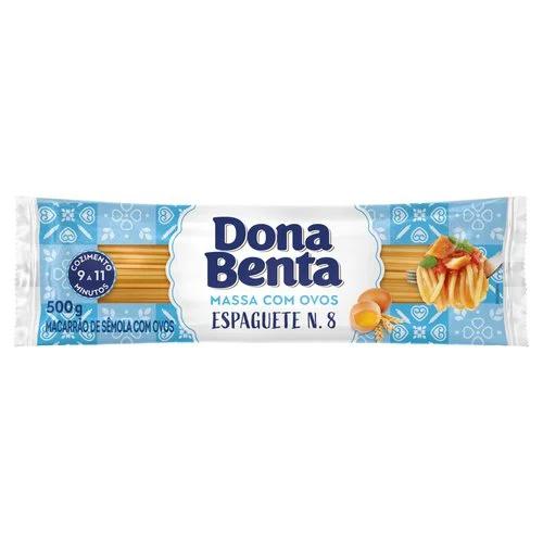 MACARRAO DONA BENTA ESPAGUETE N°8 C/OVOS