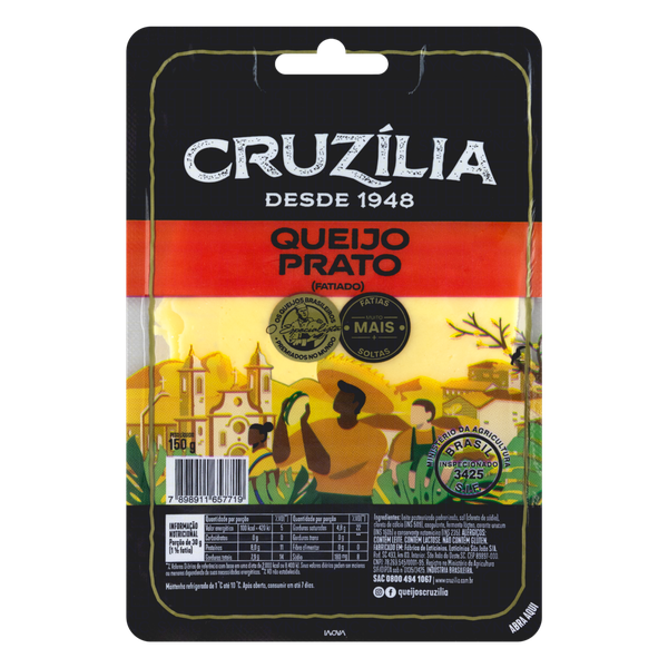 QUEIJO PRATO FATIADO CRUZILIA