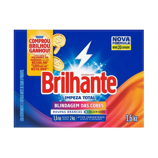 SABÃO EM PO BRILHANTE LIMPEZA TOTAL EM CAIXA