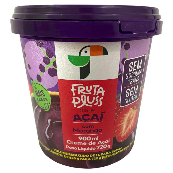 CREME DE ACAI COM MORANGO FRUTAPLUS 900ML