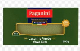 LASANHA VERDE PAGANINI 200G