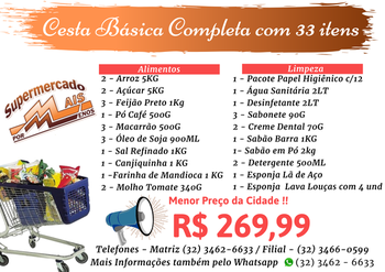 CESTA BASICA COMPLETA MAIS P MENOS MATRIZ GRANDE