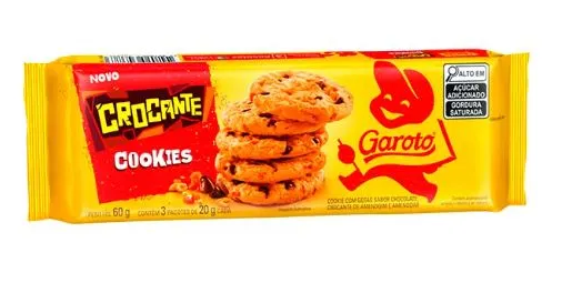 COOKIES GAROTO 60G CROCANTE