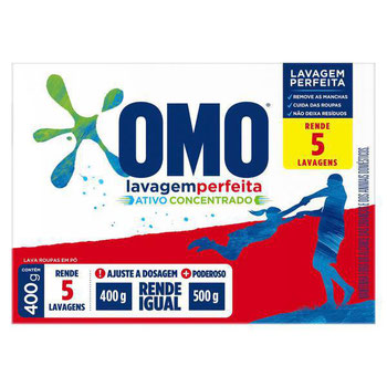DETERG PO OMO 400G LAVAGEM PERFEIT