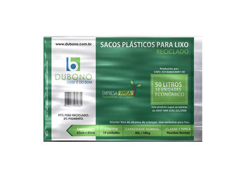 SACO LIXO DUBONO RECICLADO 50L