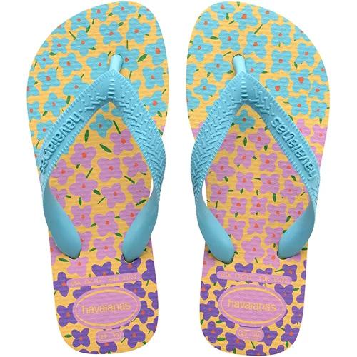 HAVAIANAS KIDS FLORES AMARELO/AZUL 25/26