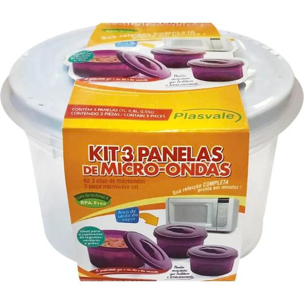 KIT 3 PANELAS MICRO-ONDAS PLASVALE