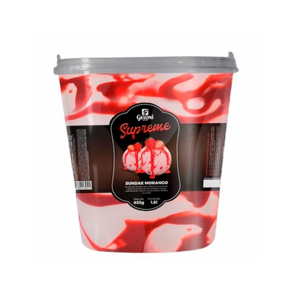 SORVETE SUPREME PREMIUM 1,8L FLAN DE MORANGO