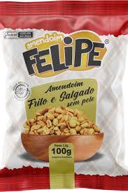 AMENDOIM FRITO E SALGADO SEM PELE FELIPE 100G