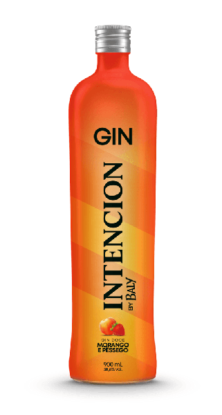 GIN INTENCION 900ML PESSEGO C/MORANGO 3492