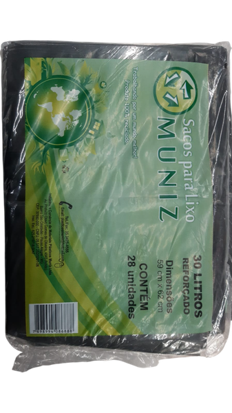 SACO P/LIXO MUNIZ 30LT C/28UNIDADES 857