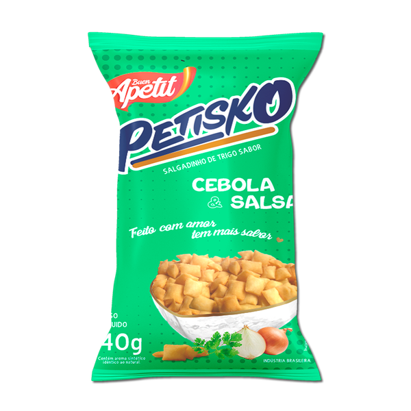 SALGADINHO PETISKO CEBOLA E SALSA 40g